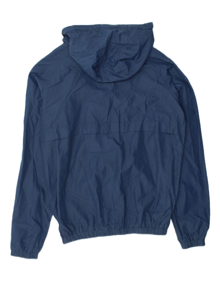 JACK & JONES Mens Hooded Rain Jacket UK 36 Small Navy Blue Polyester Vintage Jack & Jones and Second-Hand Jack & Jones from Messina Hembry 