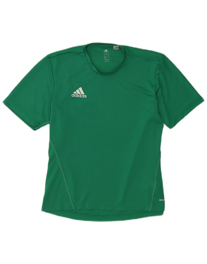 Adidas Homme Climalite T-Shirt Top Vert Moyen Polyester
