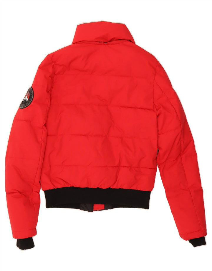 SUPERDRY Womens Padded Jacket UK 10 Small Red Nylon Vintage Superdry and Second-Hand Superdry from Messina Hembry 