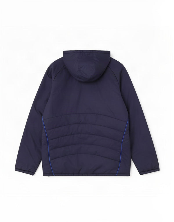 Adidas Chelsea FC Veste matelassée à capuche pour homme UK 46/48 XL Bleu marine Nylon