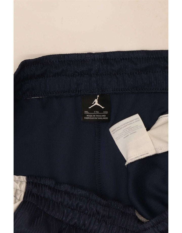 Jordan Short de sport pour homme 2XL Bleu marine Colorblock Polyester