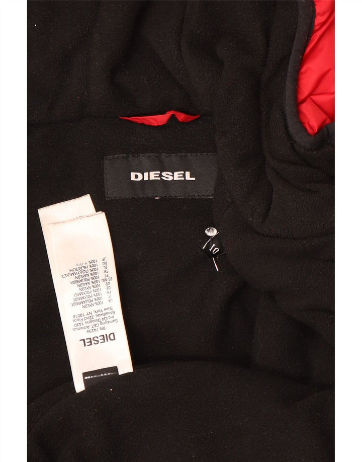 Diesel Veste bomber à capuche graphique pour garçon 9-10 ans Nylon rouge