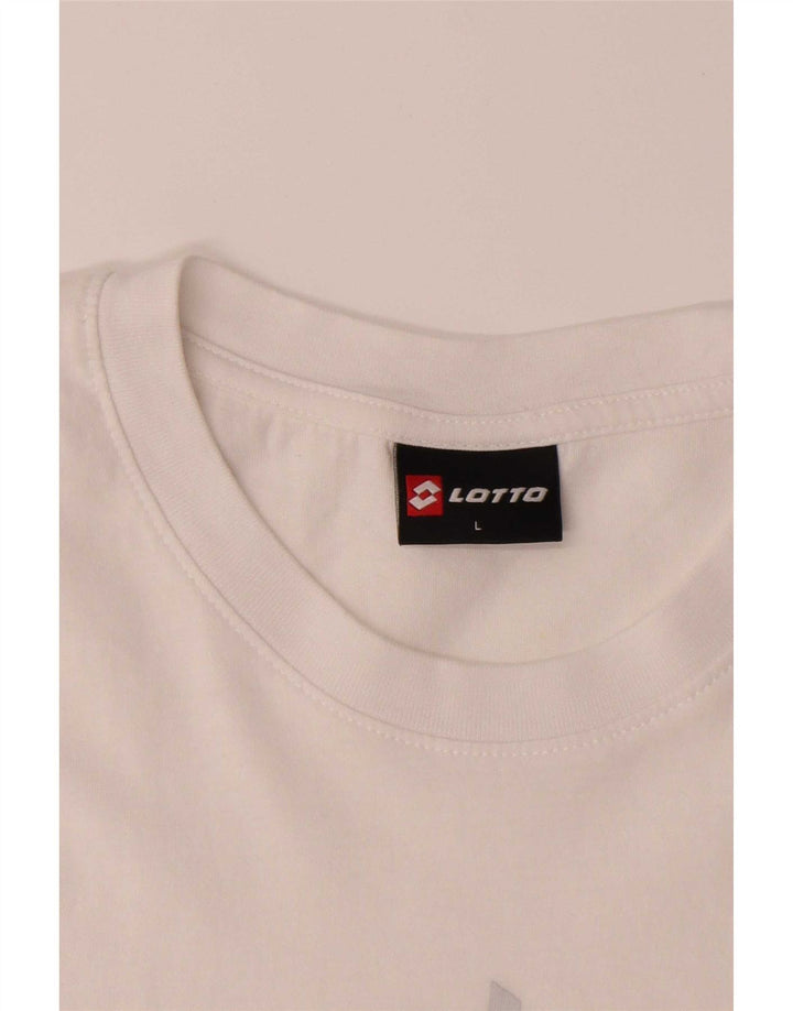 Lotto T-Shirt Graphique Homme Grand Blanc Coton