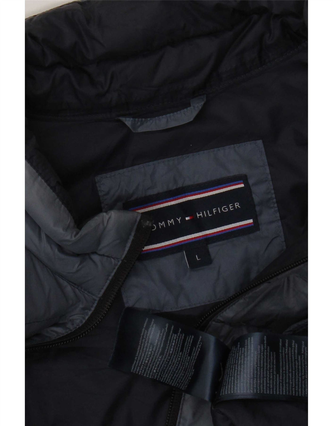 Tommy Hilfiger Veste matelassée pour homme UK 40 Large Bleu marine Polyamide