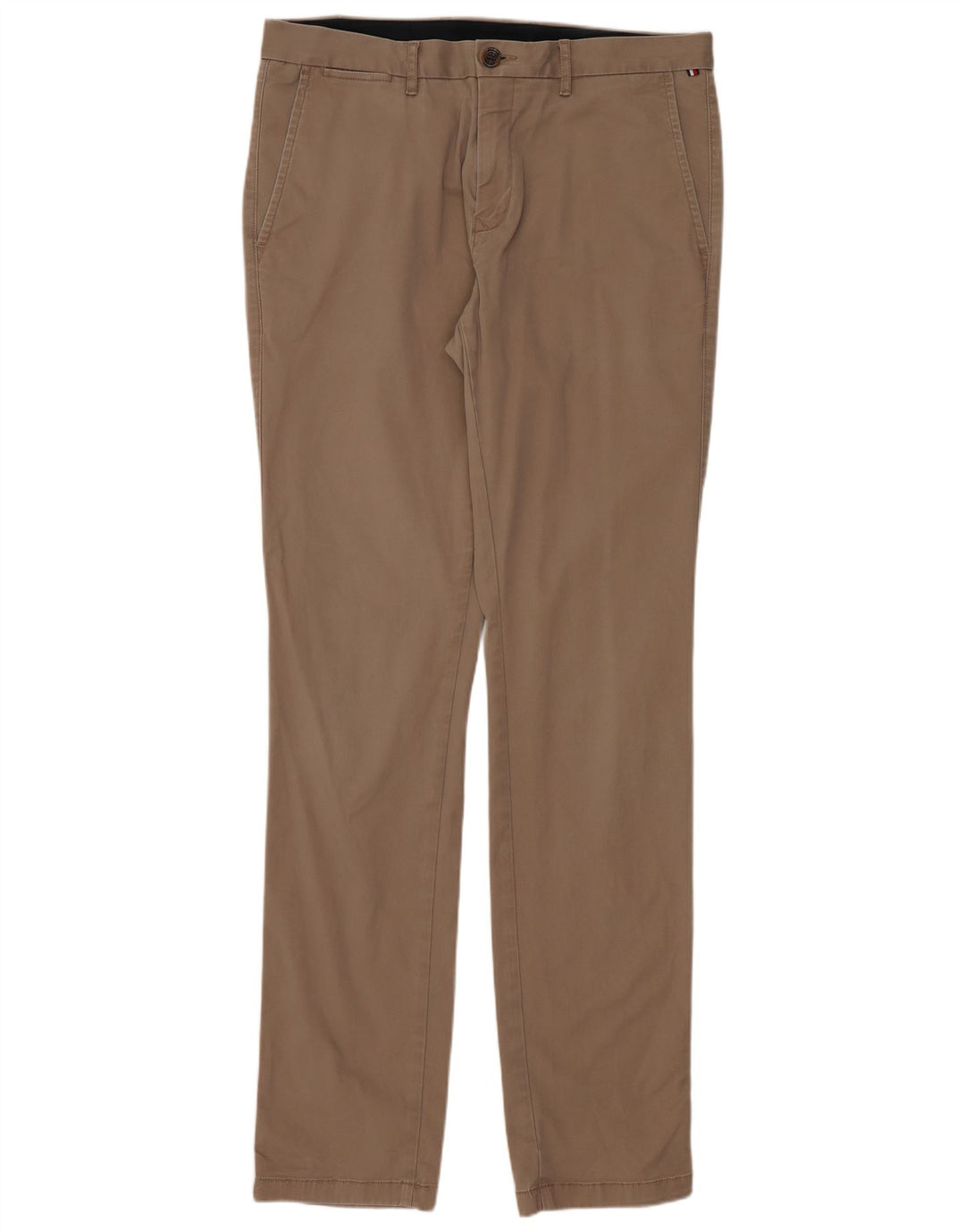 TOMMY HILFIGER Pantalon Chino Slim Homme W34 L33 Beige Coton