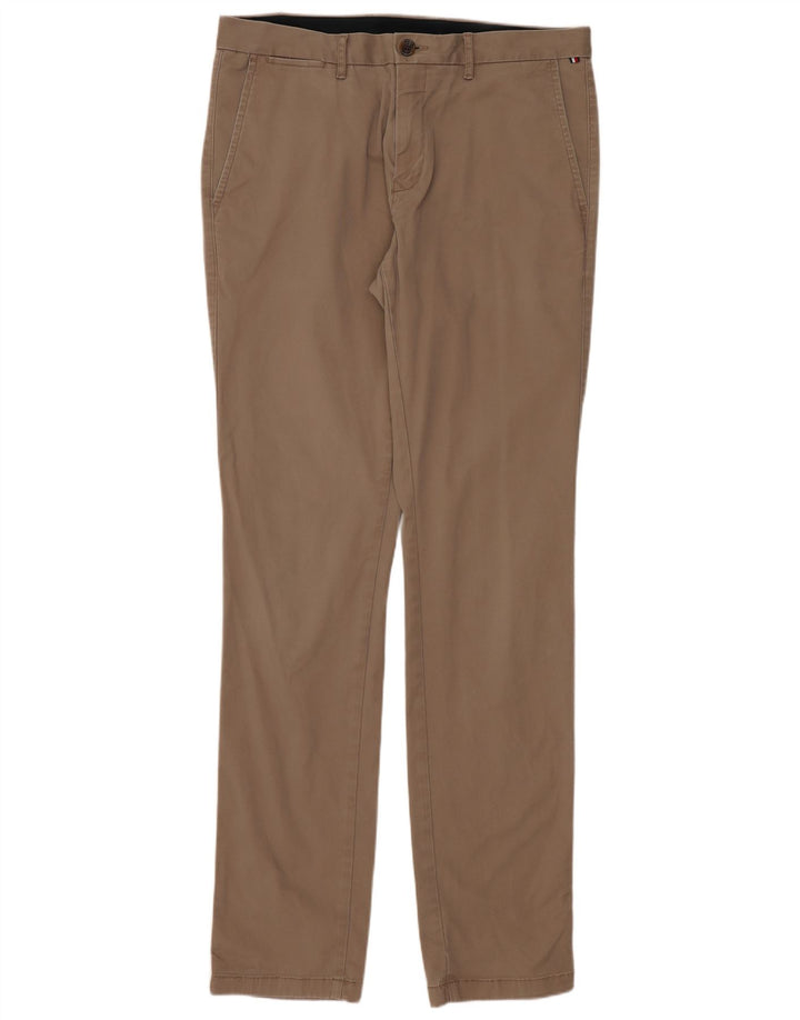TOMMY HILFIGER Pantalon Chino Slim Homme W34 L33 Beige Coton
