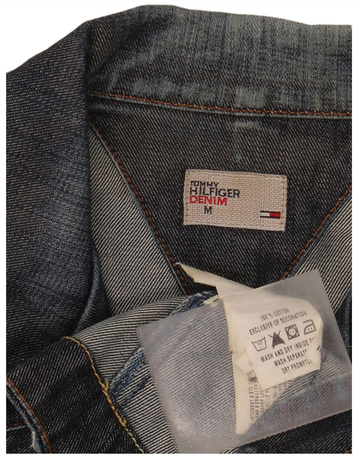 Tommy Hilfiger Veste blazer en jean à 3 boutons pour femme UK 12 Bleu marine moyen