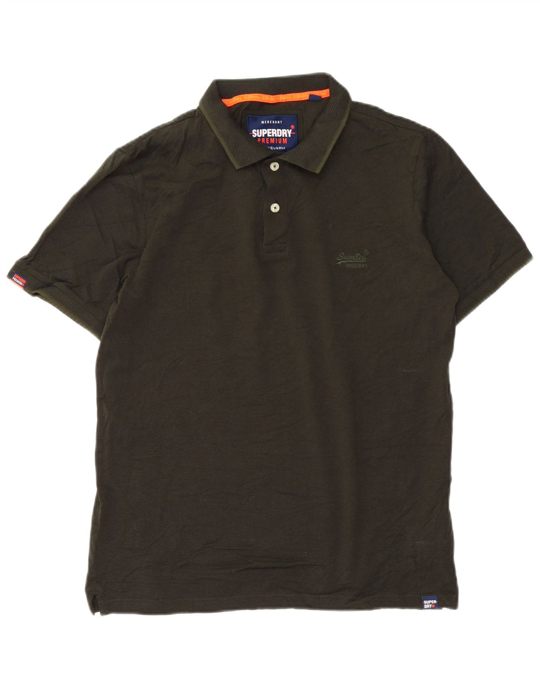 SUPERDRY Polo Homme Large Vert Coton