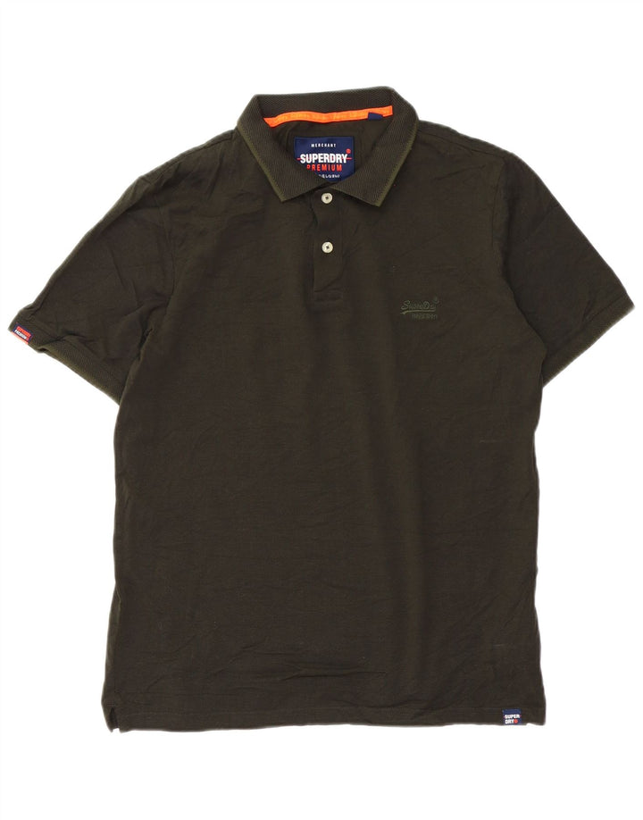 SUPERDRY Polo Homme Large Vert Coton
