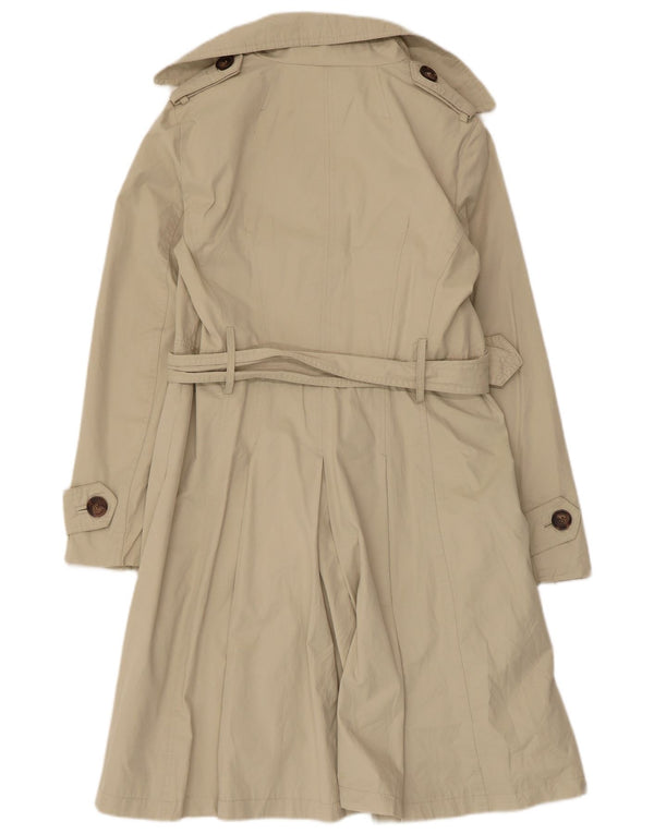 Zara Trench-coat à double boutonnage pour femme UK 14 Large Beige Polyester