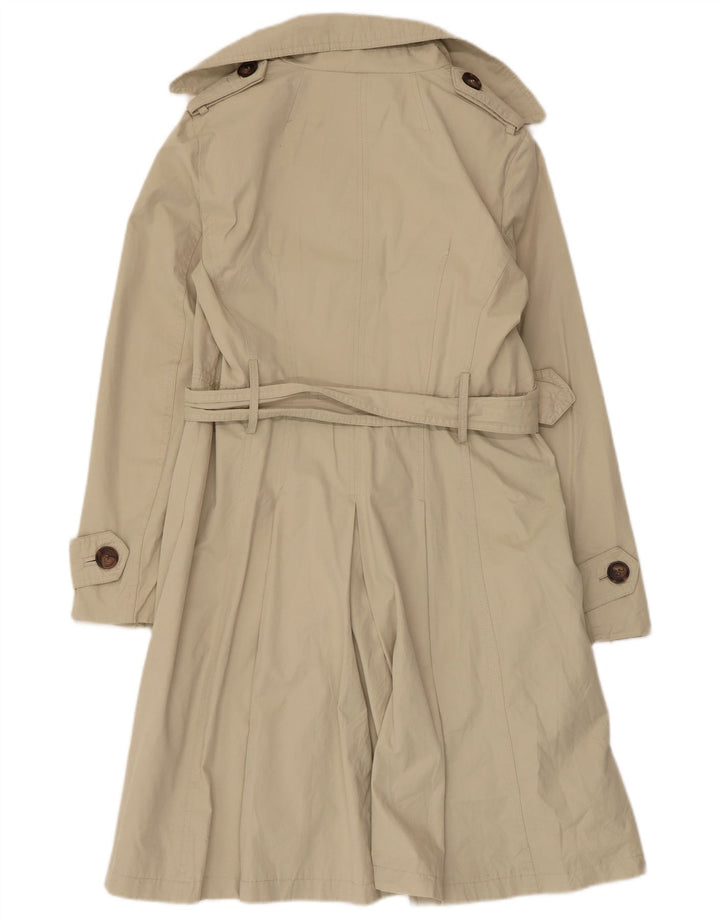 Zara Trench-coat à double boutonnage pour femme UK 14 Large Beige Polyester