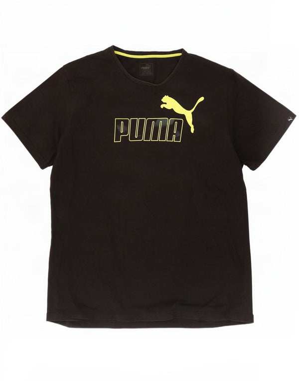 Puma T-shirt graphique pour homme 2XL Noir Coton