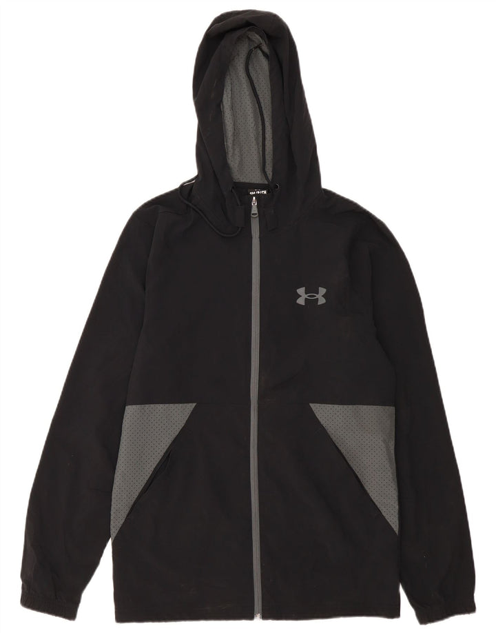 Under Armour Veste de pluie à capuche pour homme UK 36 Small Noir Colourblock