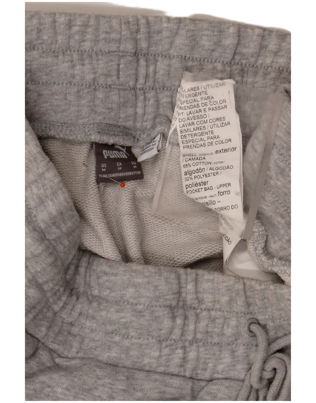 PUMA Short de Sport Homme Gris Moyen Coton