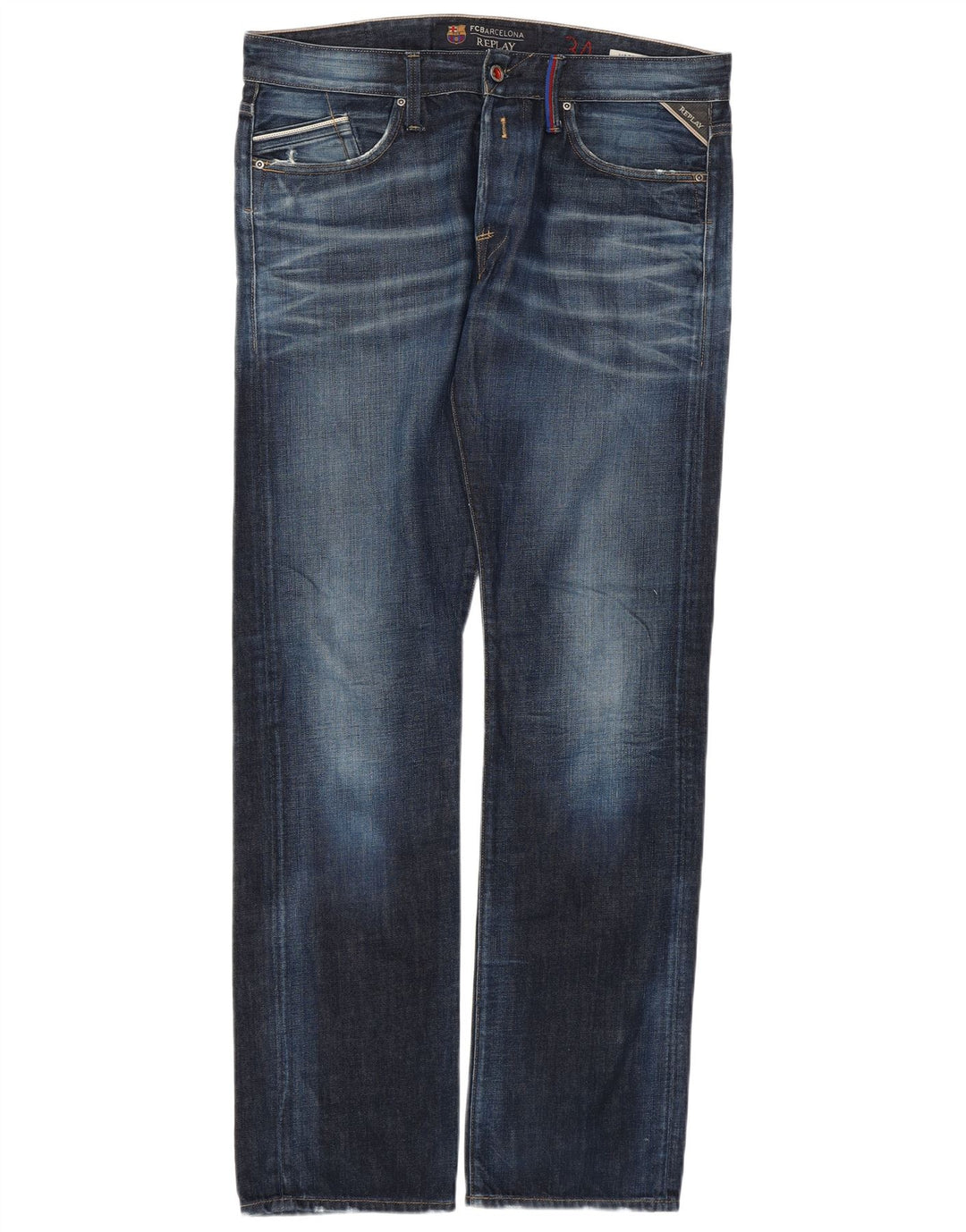 REPLAY Jean Droit Waitom Homme W34 L34 Bleu Marine