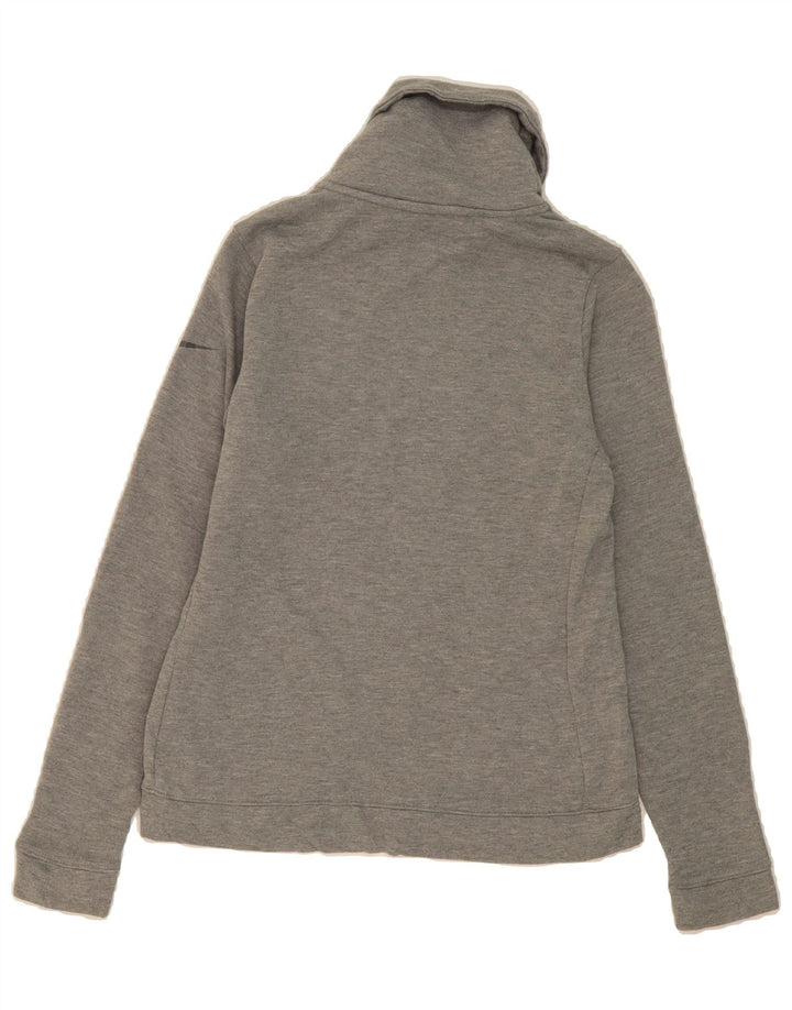 NIKE Womens Graphic Roll Neck Sweatshirt Jumper UK 6 XS Grey Polyester Vintage Nike and Second-Hand Nike from Messina Hembry 