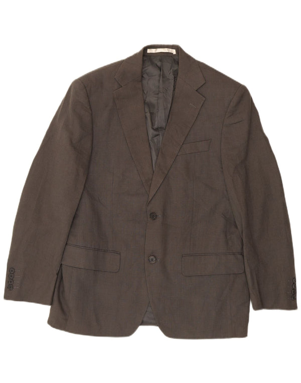 Marks & Spencer Veste blazer à 2 boutons pour homme UK 38 Lin vert moyen
