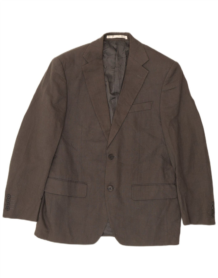 Marks & Spencer Veste blazer à 2 boutons pour homme UK 38 Lin vert moyen
