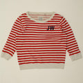 JACK WILLS Womens Sweatshirt Jumper UK 12 Medium  Red Striped Cotton Vintage Jack Wills and Second-Hand Jack Wills from Messina Hembry 