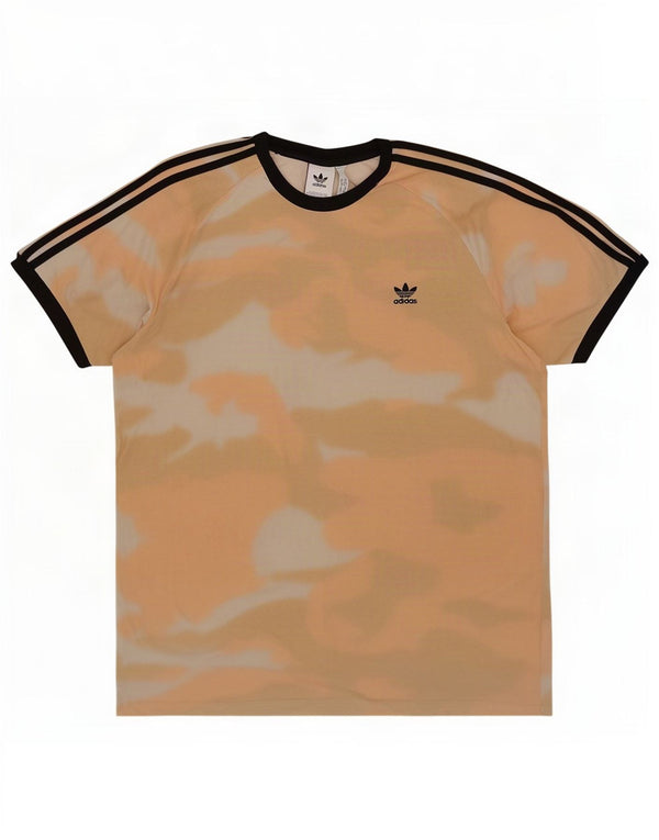 Adidas T-Shirt Homme Top 2XL Orange Camouflage Coton