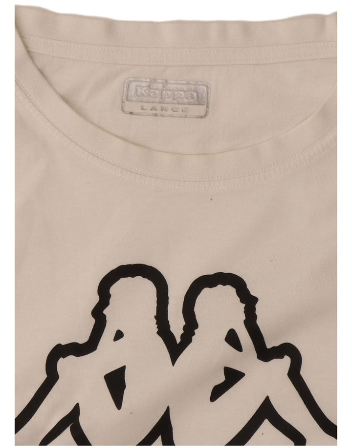 Kappa T-Shirt Graphique Homme Grand Blanc