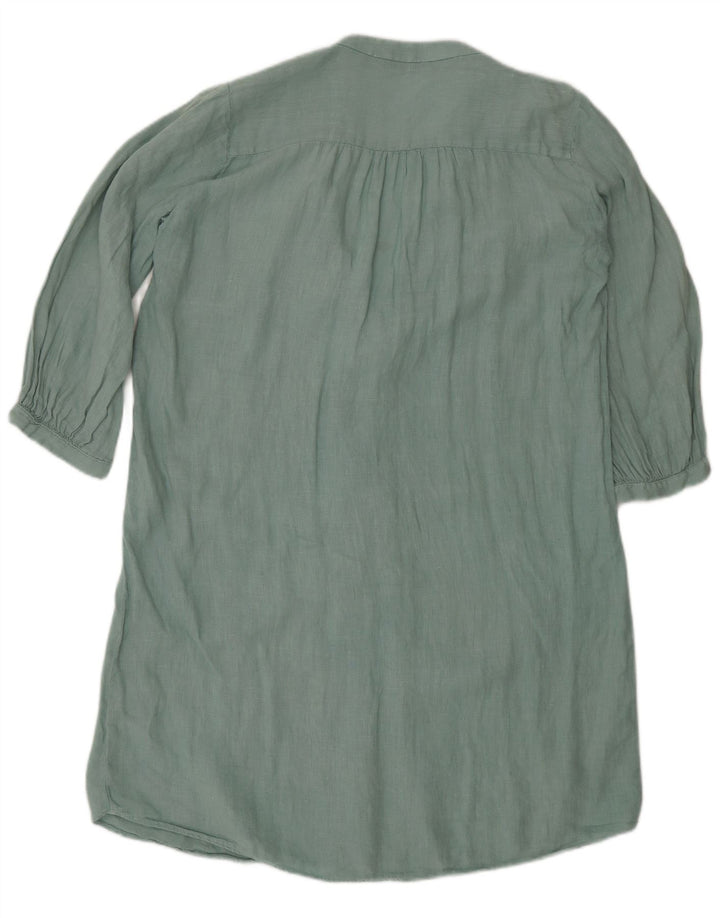 Zara Robe droite à manches 3/4 pour femme UK 14 Vert moyen