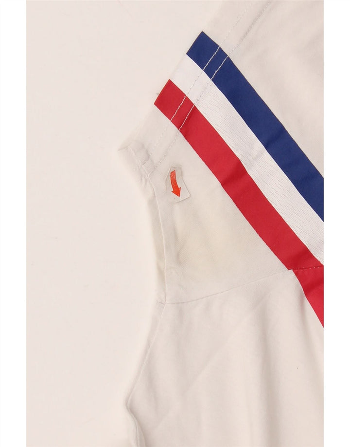 Alpha Industries T-Shirt Graphique Homme Blanc Rayé Coton Moyen