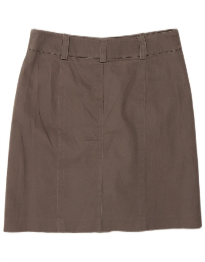 Oasis Jupe midi régulière pour femme US 10 Large W30 Coton marron