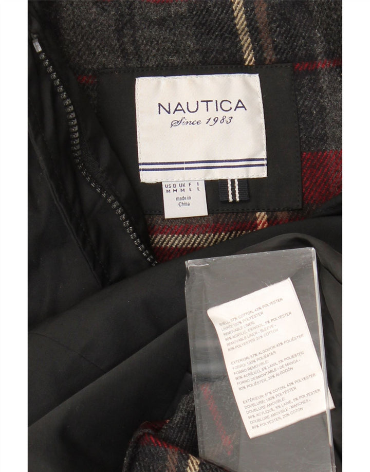 Nautica Duffle Coat Femme UK 14 Coton Noir Moyen