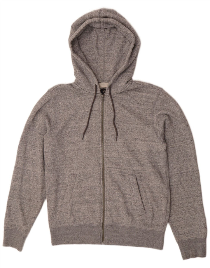 Dockers Pull à capuche zippé régulier pour hommes, petit coton moucheté gris