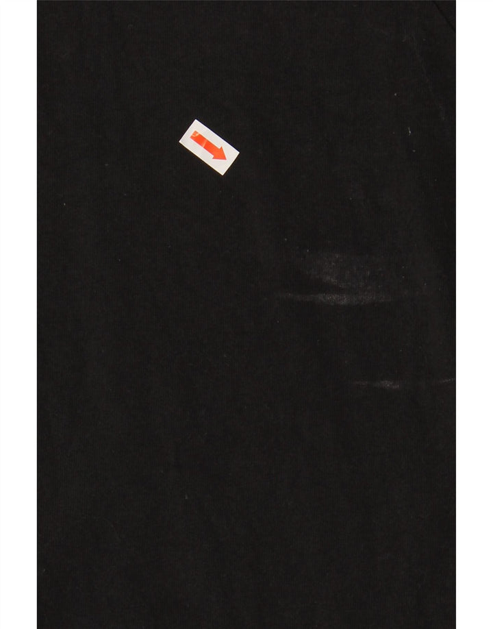 ADIDAS Haut Femme Manches Longues UK 16/18 Large Noir Coton