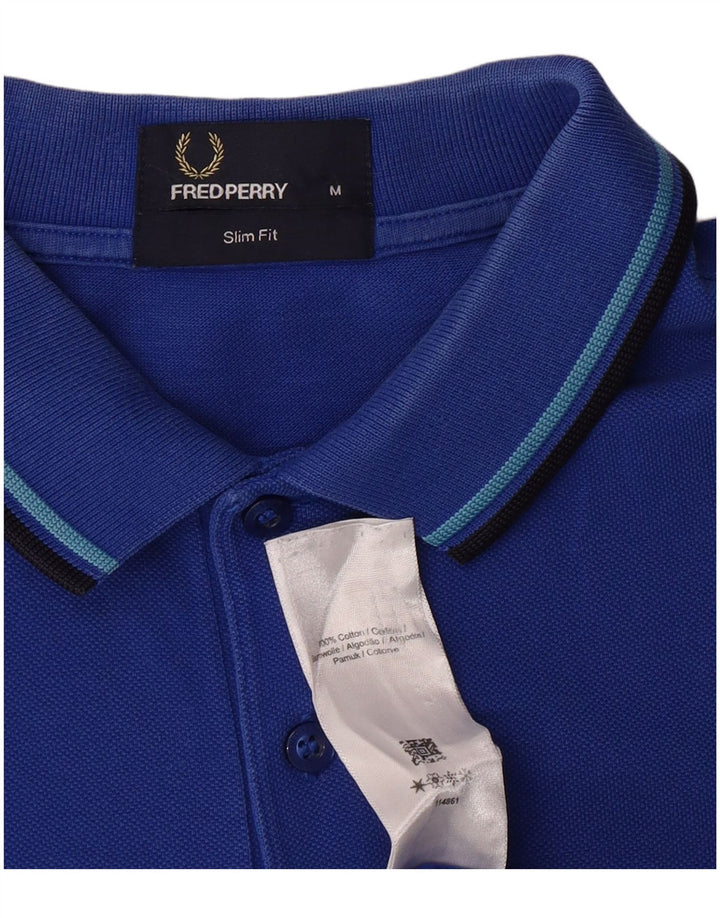 Fred Perry Polo Slim Fit Homme Bleu Moyen Coton
