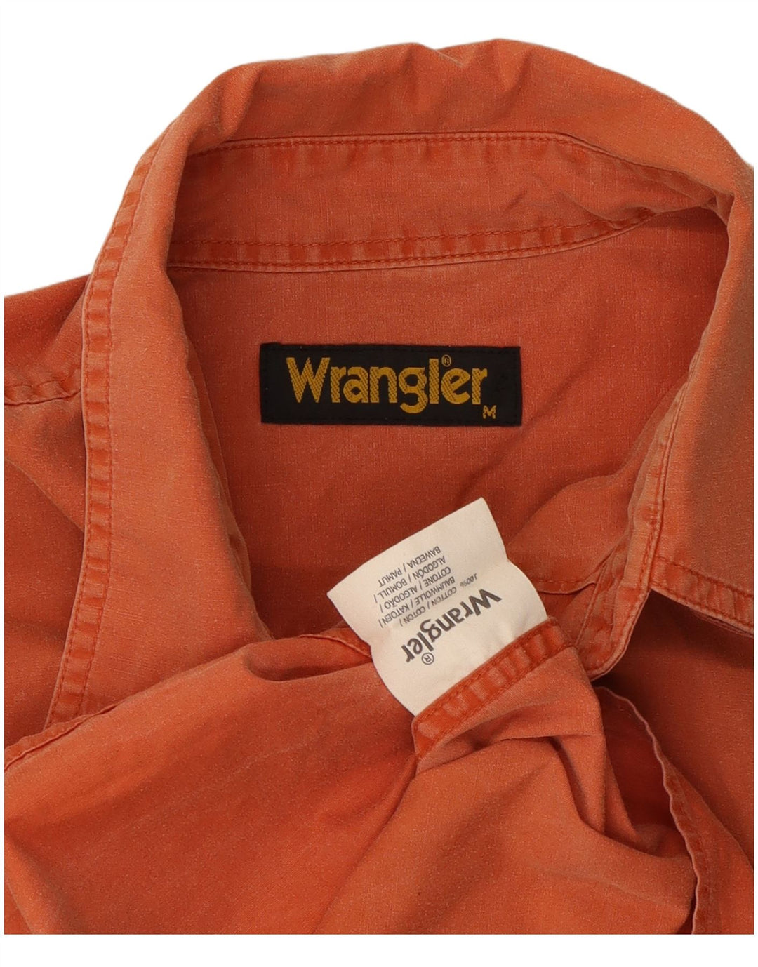 Wrangler Chemise à manches courtes pour homme en coton orange moyen