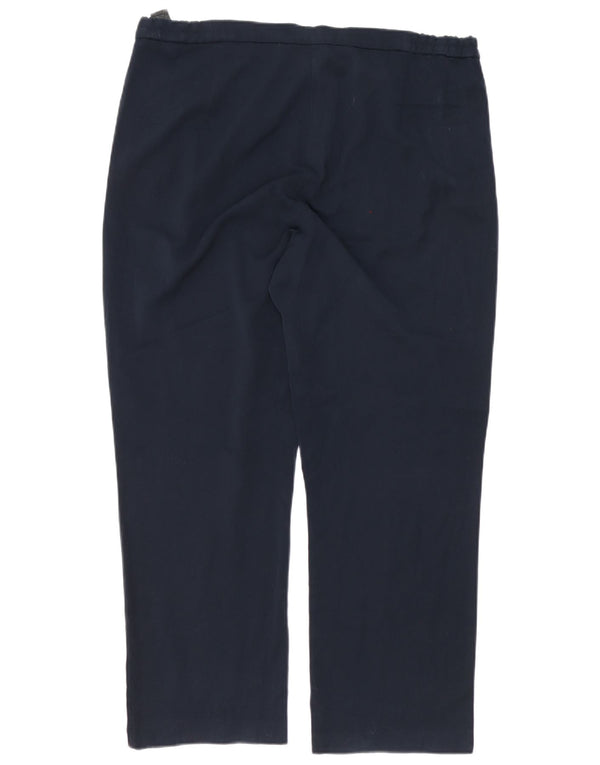 Marks & Spencer Pantalon décontracté coupe slim pour femme W38 L27 Bleu marine Viscose