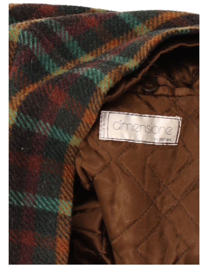 INDIOS Manteau Homme UK 40 Grand Carreau Multicolore