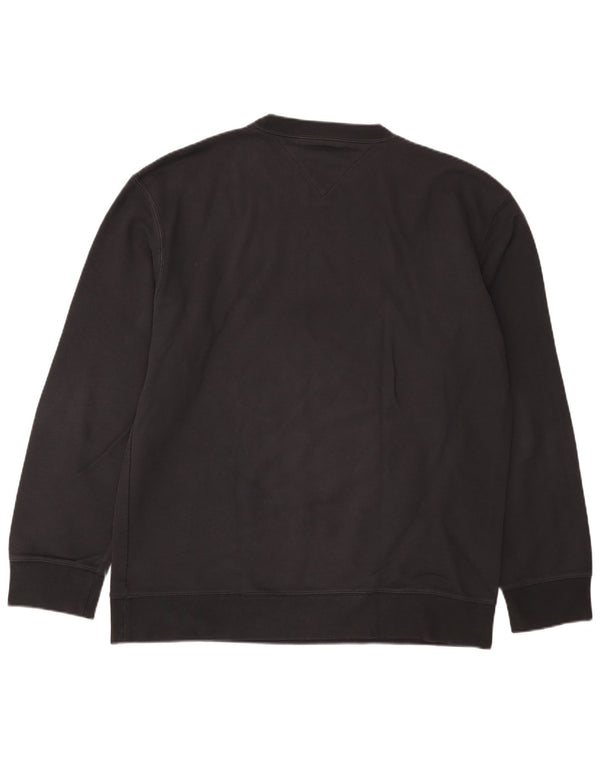 Tommy Hilfiger Sweat-shirt pour homme XL Noir Coton