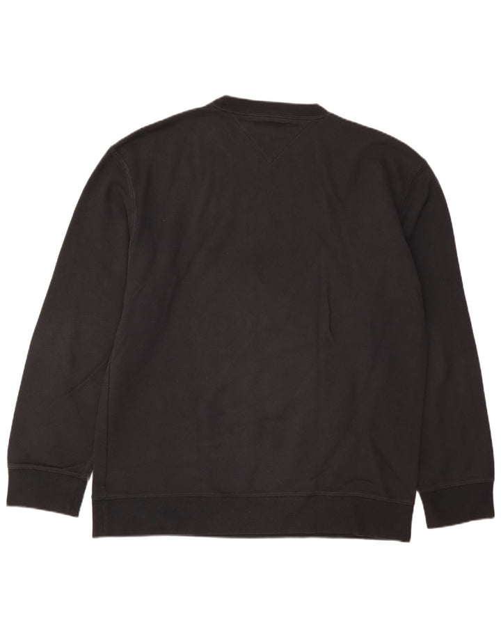 Tommy Hilfiger Sweat-shirt pour homme XL Noir Coton