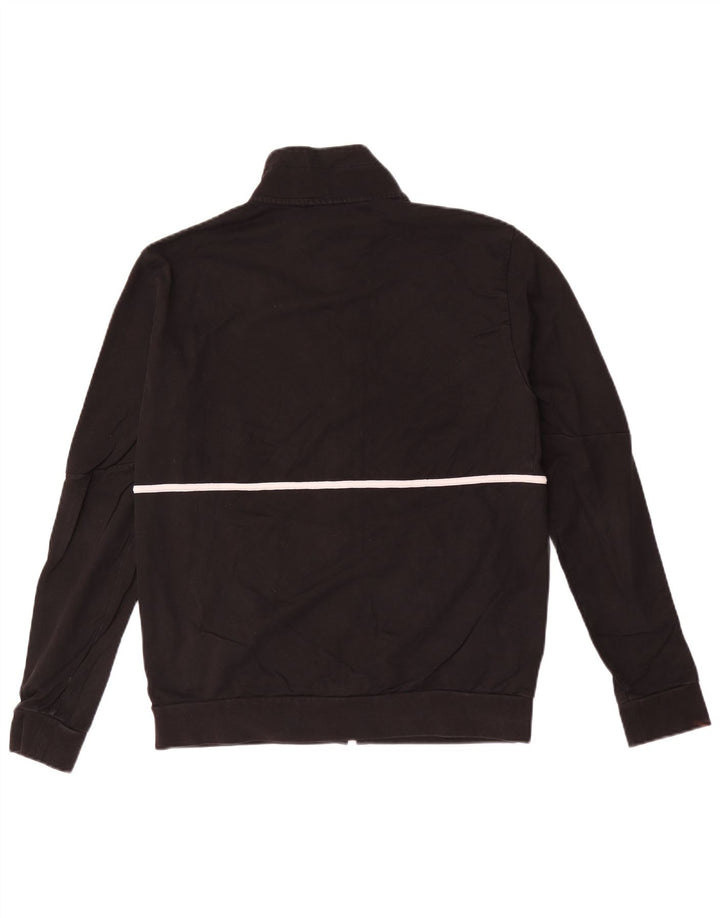 Emporio Armani Veste de survêtement graphique pour homme en coton noir moyen