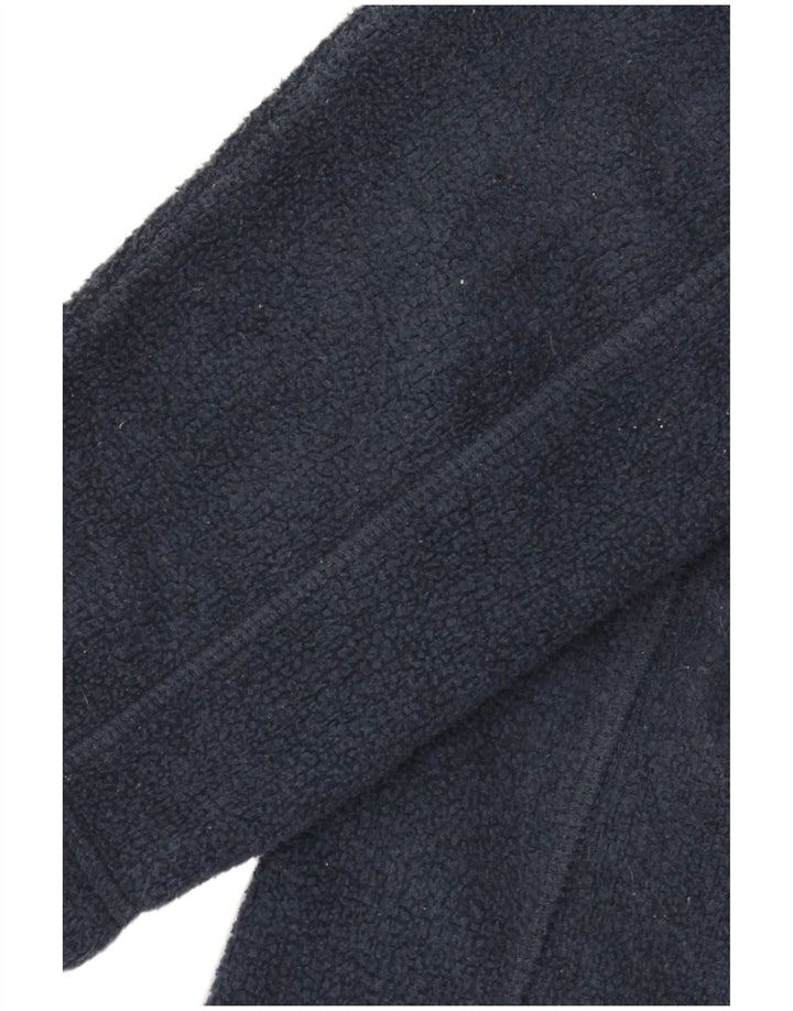 Fat Face Pull Polaire Col Zip Garçon 10-11 ans Bleu Marine Polyester