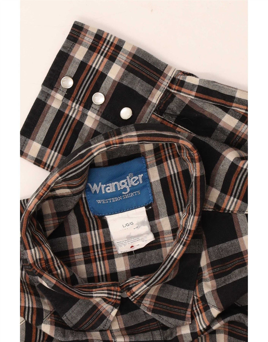 Wrangler Chemise en flanelle pour homme à carreaux noirs