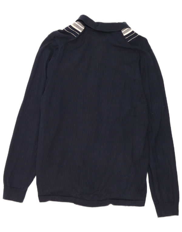 Marks & Spencer Cardigan pour homme en coton color block bleu marine moyen