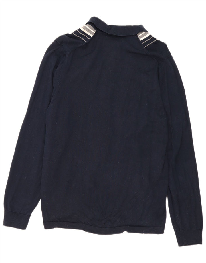 Marks & Spencer Cardigan pour homme en coton color block bleu marine moyen