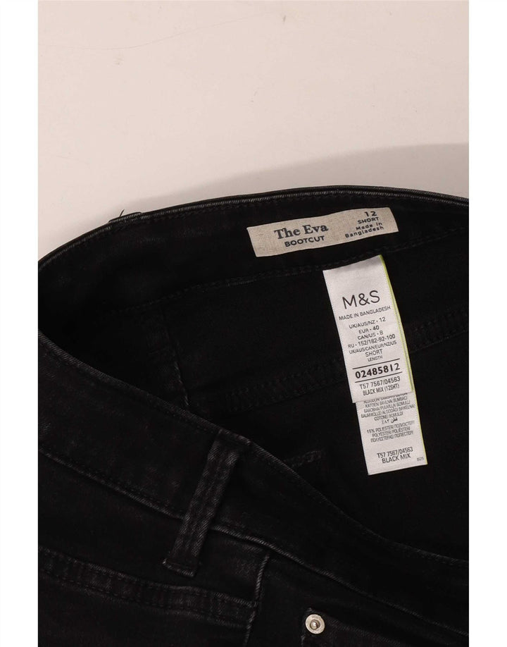 Marks & Spencer Jean bootcut The Eva pour femme UK 12 Medium W30 L28 Noir