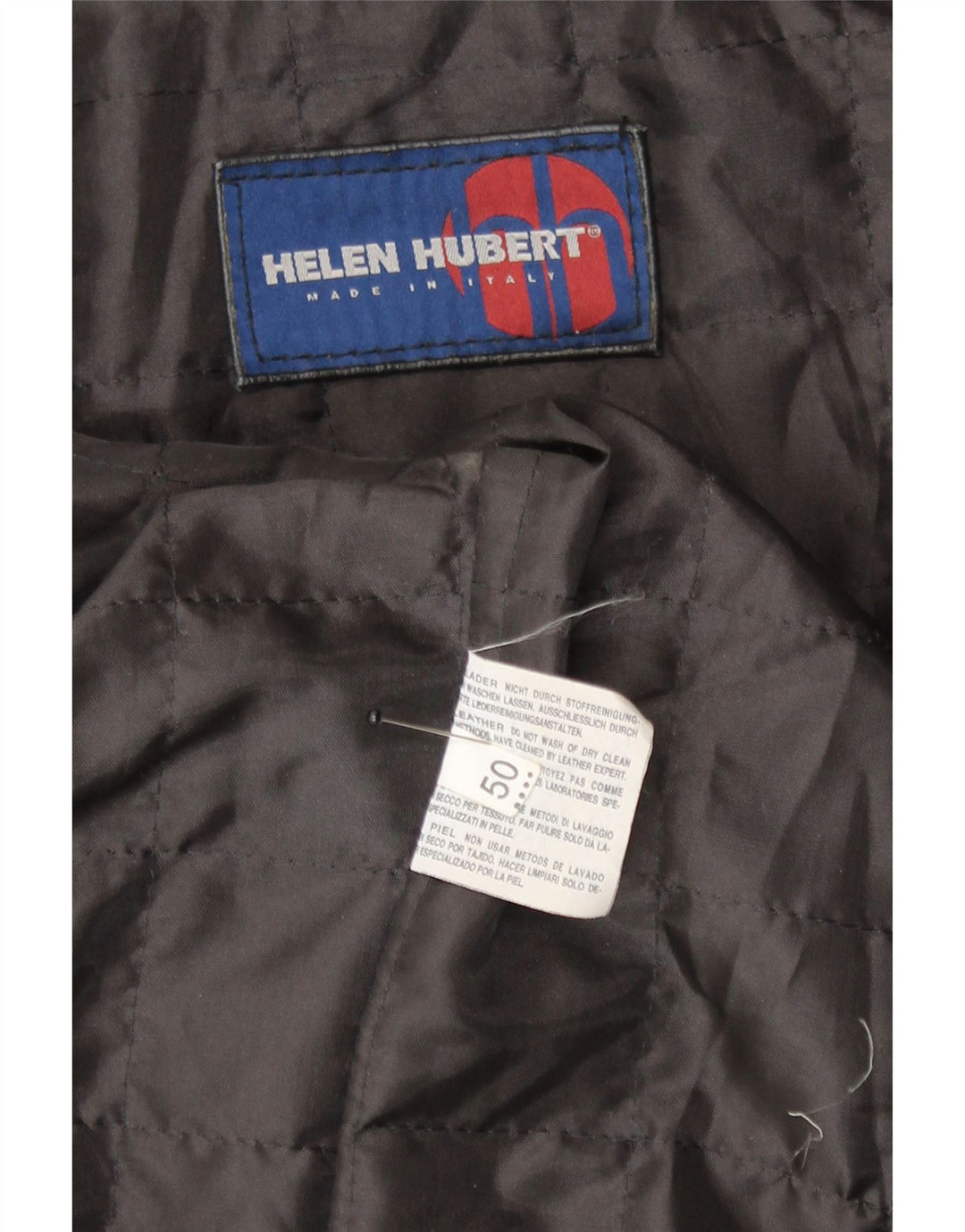 Helen Hubert Veste en cuir pour homme IT 50 Grand cuir noir