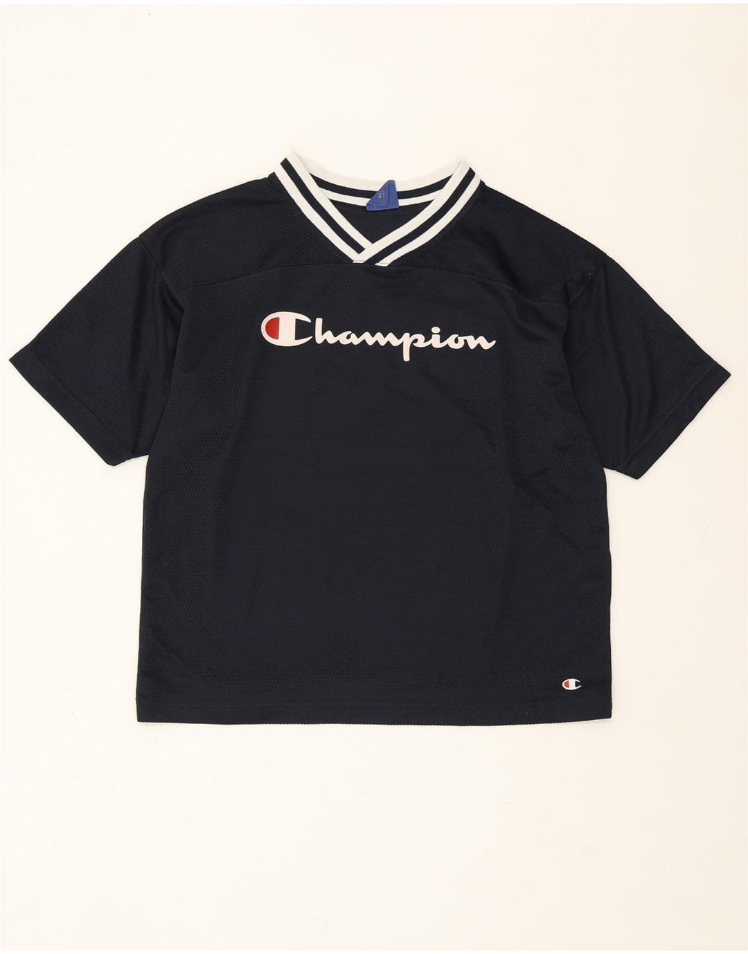 CHAMPION T-shirt graphique surdimensionné pour femme UK 10 Small Bleu marine