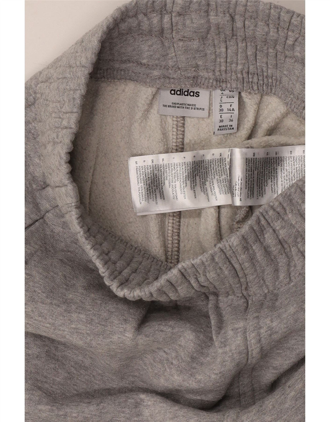 ADIDAS Pantalon de survêtement pour femme Joggers UK 4 XS Gris Moucheté Coton