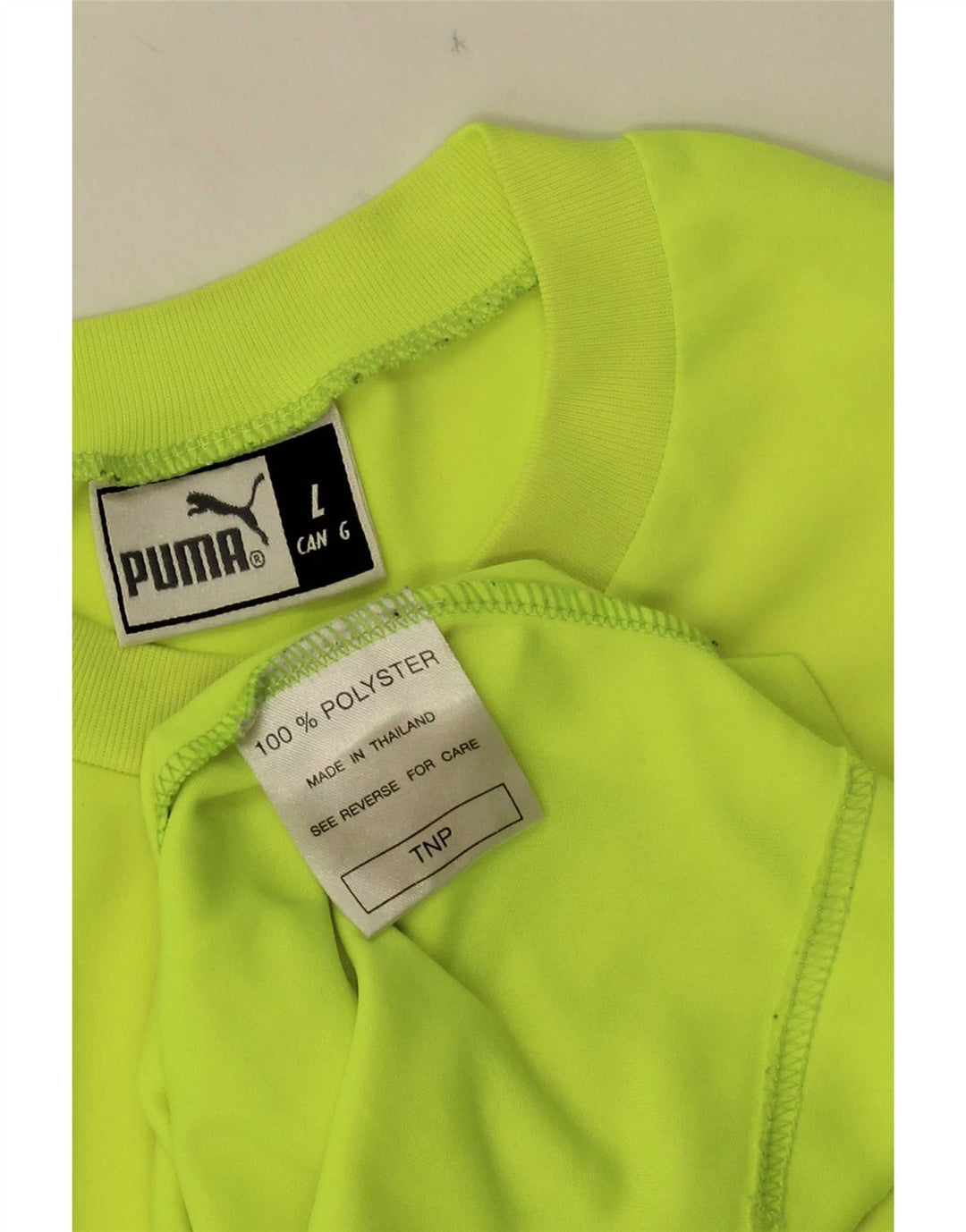 Puma T-Shirt Graphique Homme Large Jaune Colorblock Polyester