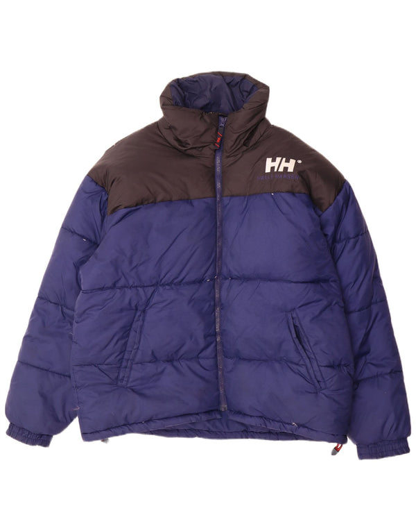 Helly Hansen Veste matelassée graphique pour homme UK 40 Large Bleu Colorblock Nylon