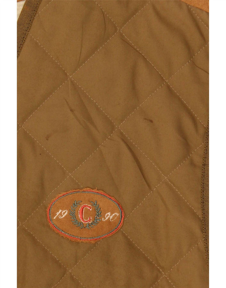Casucci Gilet matelassé pour homme UK 36 Petit Kaki Polyester