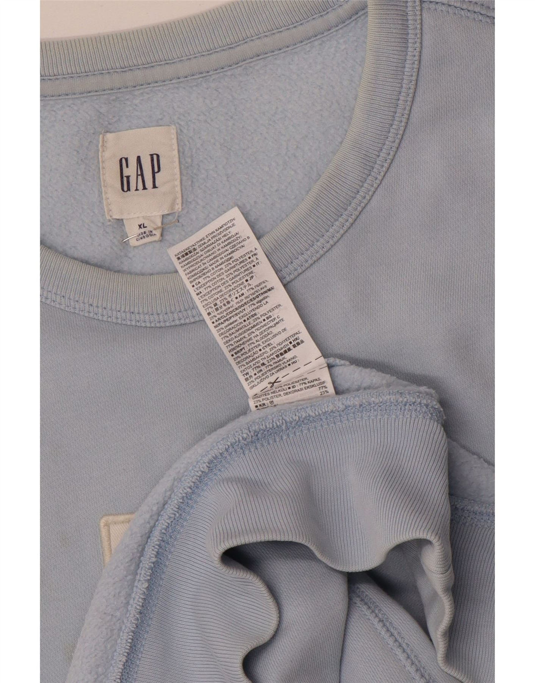 Gap Sweat-Shirt Graphique Homme XL Bleu Coton